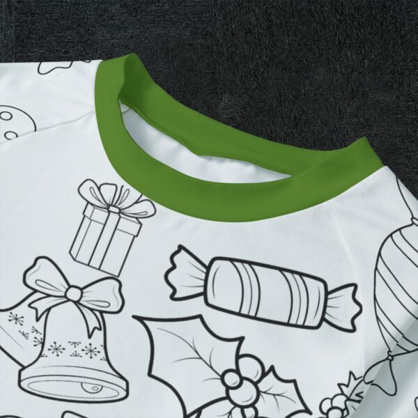 Kids Christmas Coloring sleepwear set with fabric markers included. - Image 4