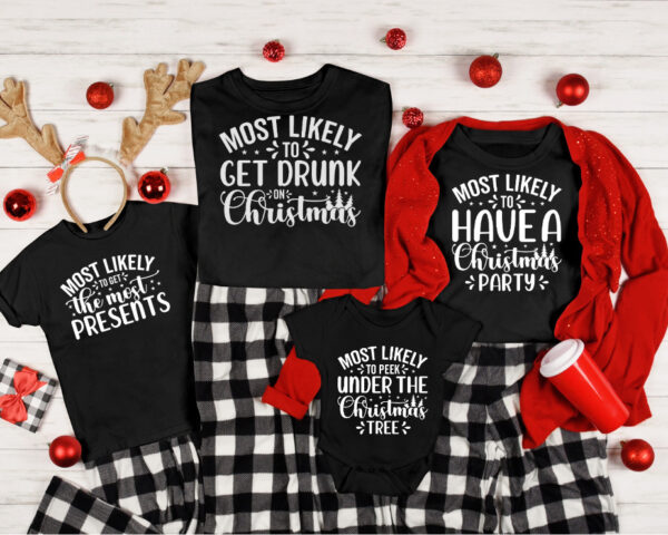 Most Likely to Matching Christmas Tees