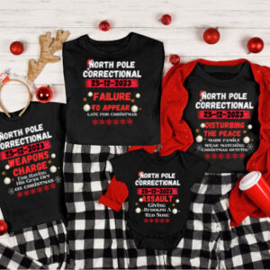 North Pole Correctional Family Matching Tees
