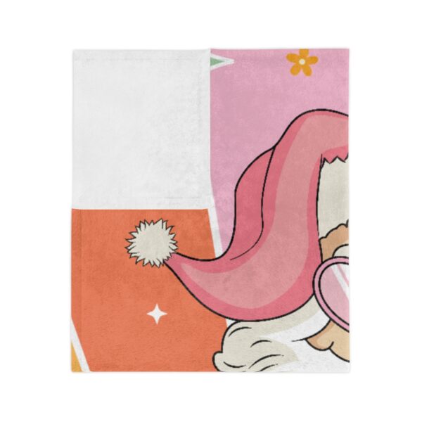 Disco Santa Personalized Velveteen Minky Blanket - Image 3