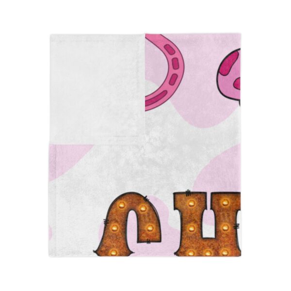 Glam Cowgirl Personalized Velveteen Minky Blanket - Image 2