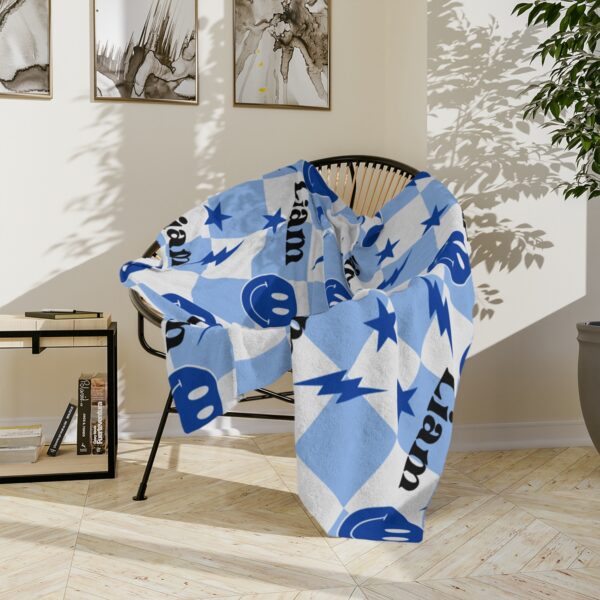 Retro Boy Velveteen Minky Blanket - Image 4
