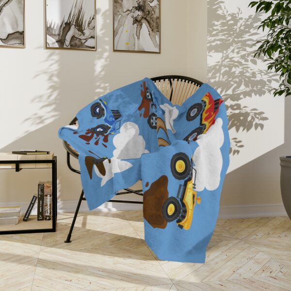 Monster Truck Personalized Velveteen Minky Blanket - Image 3