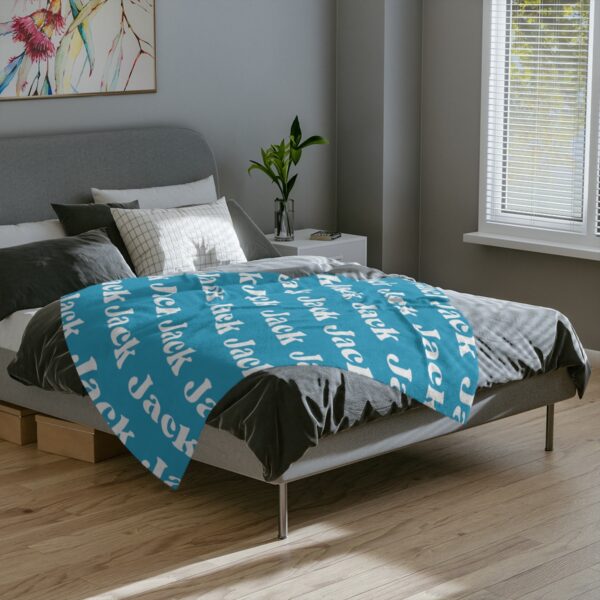 Name Personalized Velveteen Minky Blanket - Image 9