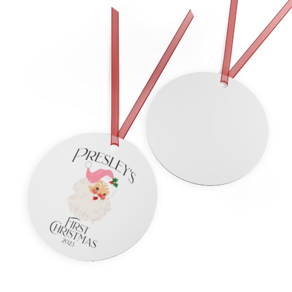 Pink Santa Baby's First Christmas ornament - Image 3
