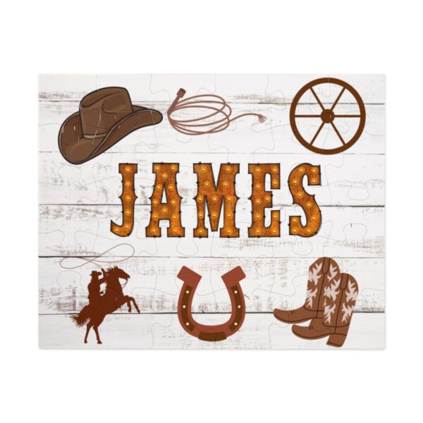 Western Cowboy Personalized Name Puzzle - Image 2