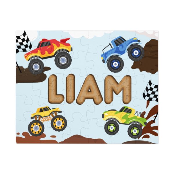 Monster Truck Personalized Name Puzzle - Image 2