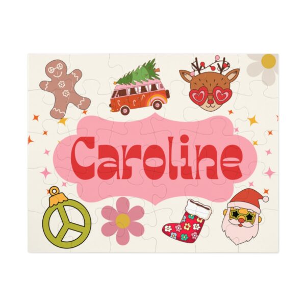 Groovy Christmas Personalized Name Puzzle - Image 2