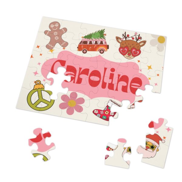 Groovy Christmas Personalized Name Puzzle - Image 3