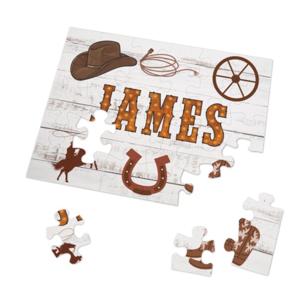 Western Cowboy Personalized Name Puzzle - Image 3