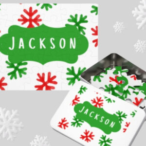 Christmas Snowflake Personalized Name Puzzle