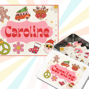 Groovy Christmas Personalized Name Puzzle
