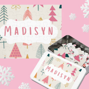 Christmas Tree Personalized Name Puzzle