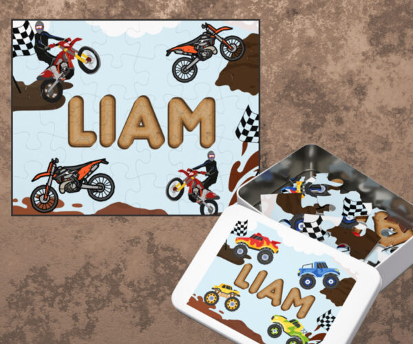 Dirtbike Personalized Name Puzzle - Image 4