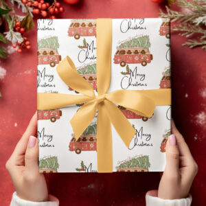 Merry Christmas VW Bus Christmas Wrapping paper