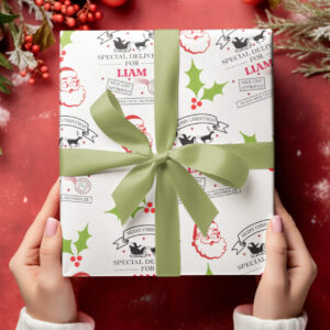 From Santa North Pole Personalized Christmas Wrapping Paper