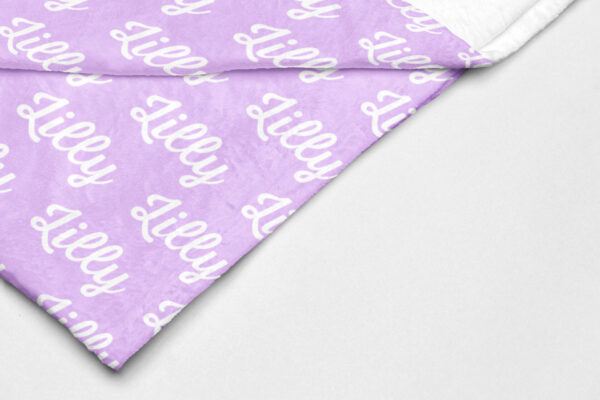 Name Personalized Velveteen Minky Blanket - Image 8