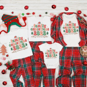 Groovy Retro Family Christmas memories Christmas Tees